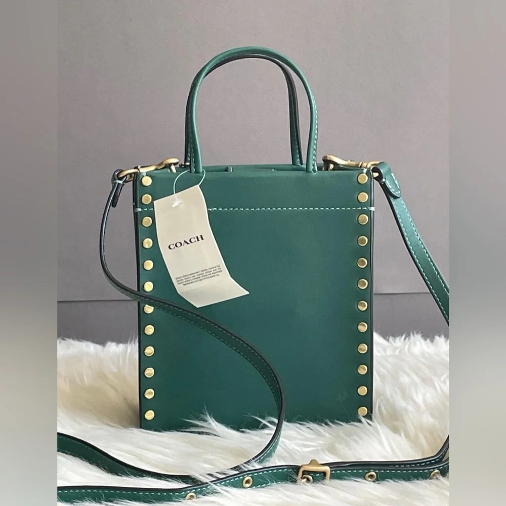💰SOLD - CC385 - Coach Mini Cashin Tote with Rivets - Picture 6 of 13